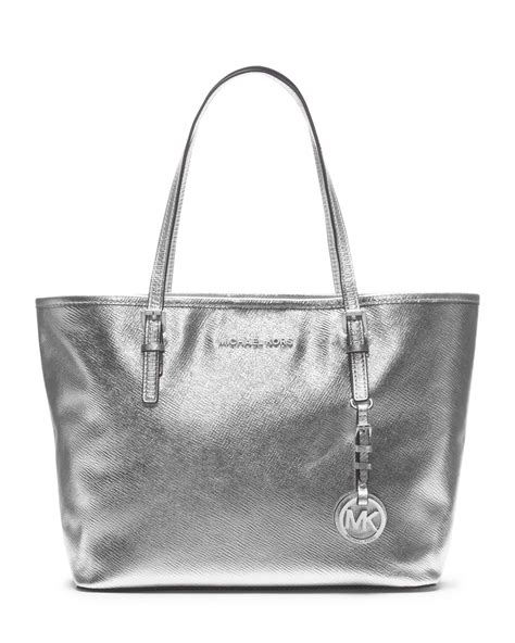 michael kors handtasche blau silber|michael kors silver satchel handbag.